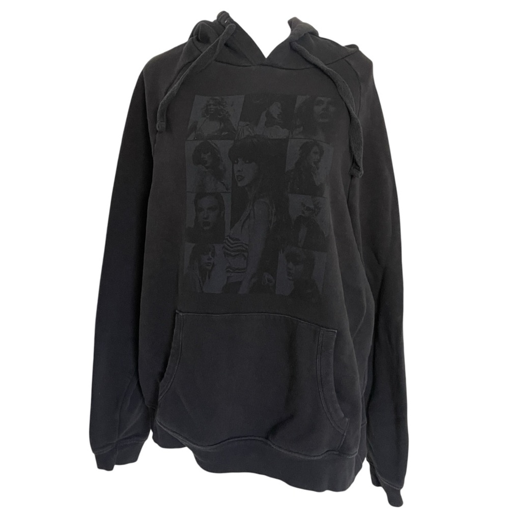 Taylor Swift The Eras Tour Official Tour Merch All Black on Black Hoodie
